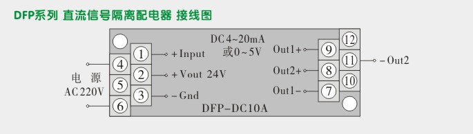 配电器,DFP一进一出隔离配电器接线图2