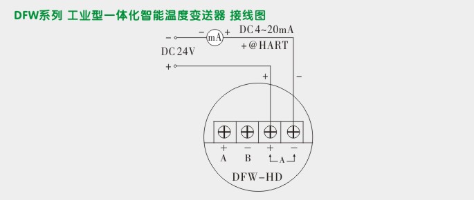 数显温度变送器,DFW智能温度变送器接线图